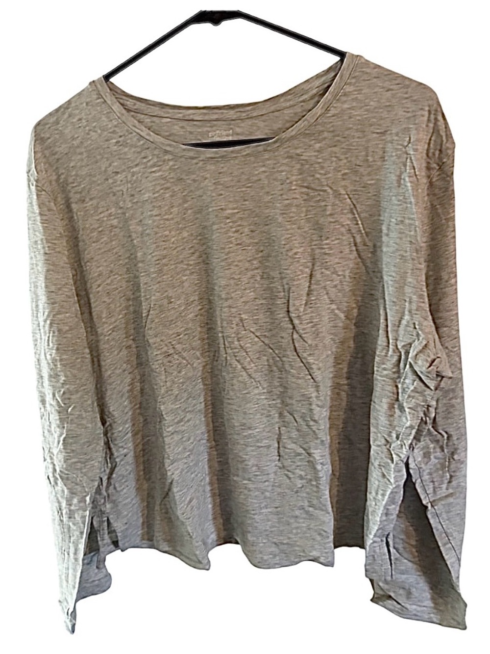 Girlfriend Collective Leila Long Sleeve Cotton Blend Top XXL Gray